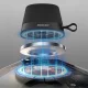 Dudao Y20 belaidė kolonėlė su magnetiniu laikikliu Bluetooth 5.3, juoda