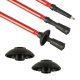 Folding Nordic Walking and Trekking Poles, Aluminum, 2 pcs, Red