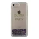 Guess dėklas iPhone 6/7/8/SE 2020/2022 Liquid Glitter Party, violetinis