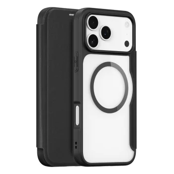Atverčiamasis dėklas „Dux Ducis Skin X Pro“, skirtas „iPhone 17 Pro Max“, juodas
