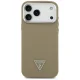 Guess Grained Triangle Logo MagSafe dėklas iPhone 17 Pro Max, rudas