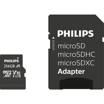 Atminties kortelė Philips MicroSDXC 256GB Class 10 UHS-I U1 su SD adapteriu