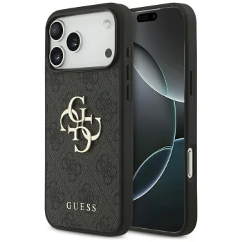 Guess 4G Big Logo dėklas iPhone 17 Pro Max - juodas