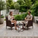 2 sodo fotelių rinkinys su pagalvėlėmis MultiGarden Rudas