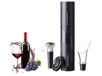 Electric Wine Corkscrew and Accessory Set