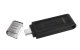 Kingston DataTraveler 70 128GB USB-C atmintinė, juoda