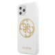 Guess iPhone 11 Pro Max Case Glitter 4G Circle Logo, White