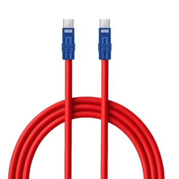 Newell USB-C į USB-C laidas 100 W, 2 m, silikoninis, raudonas ir tamsiai mėlynas
