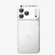 Kameros apsauginis stiklas Spigen Optik Pro XL Glas.tR EZ Fit skirtas iPhone 18 Pro, sidabrinis