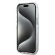 DKNY IML Checkered Mono Pattern dėklas iPhone 15 / 14 / 13 modeliams, juodas
