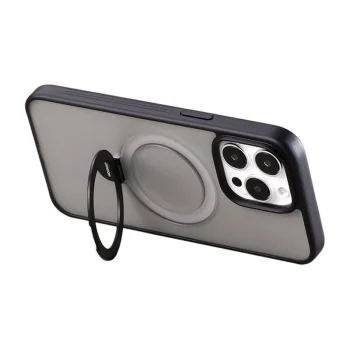Magnetinis dėklas su stovu Joyroom JR-BP004 telefonui iPhone 15, grafito juodas