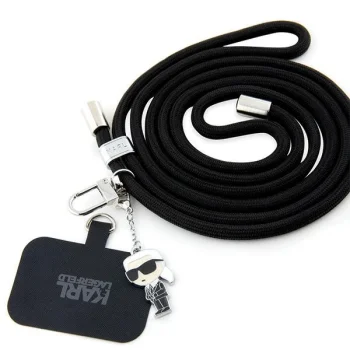 Karl Lagerfeld Universal Phone Strap CBDY Cord juodas telefono dirželis