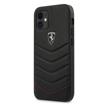 Ferrari Off Track Quilted dėklas, skirtas iPhone 12 mini, juodas