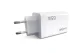 65W USB C Fast Wall Charger with Built-in Cable Power Delivery for Laptops, White