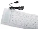 USB Silicone Keyboard, Silent, Waterproof, White