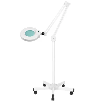 Hidraulinis kosmetologinis gultas A-210 su LED lempa-lupa S5, baltas