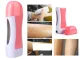 Roll On Waxing Kit with Wax Warmer, Cartridge and Strips, Pink and White