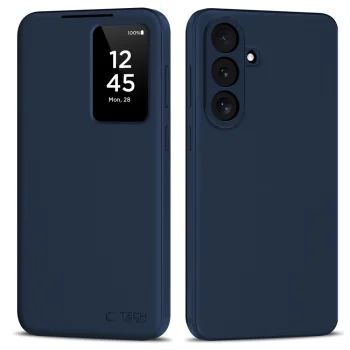 Atverčiamasis dėklas Tech-Protect Smart Wallet telefonui Samsung Galaxy S26 FE, tamsiai mėlynas
