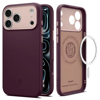 Spigen Nano Pop MagSafe dėklas telefonui iPhone 18 Pro Max / 17 Pro Max, tamsi vyšninė