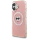 Karl Lagerfeld IML Choupette Head Logo MagSafe dėklas iPhone 16, rožinis