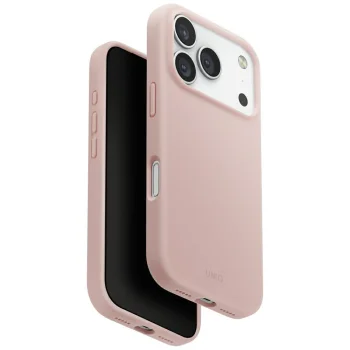Uniq Lino Magclick Charging dėklas, skirtas iPhone 17 Pro, rožinis