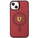 Ferrari dėklas iPhone 14 telefonui su MagSafe, pusiau skaidrus, raudonas