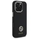 Guess Silicone Logo Strass 4G dėklas, skirtas iPhone 16 Pro, juodas (GUHCP16LM4DGPK)