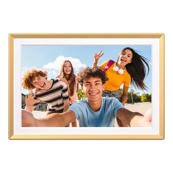 Skaitmeninis nuotraukų rėmelis Arzopa D14 Golden, 14", auksinis