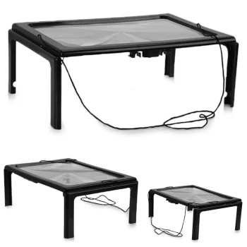 Full Page Magnifier for Reading with 4 LED Lights and Stand