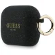 Ausinių dėklas Guess Apple AirPods Pro 3 Silicone Glitter Ring, juodas