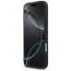 Mercedes dėklas iPhone 17 Pro Max telefonui Leather Laurel Leaves Stripes MagSafe, juodas