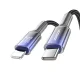 Joyroom S-A42 Crystal-Clear 30W USB-C į Lightning laidas 1.2m, juodas