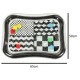 Inflatable Water Sensory Play Mat for Babies, Black and White, 65x50 cm