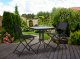 Multigarden sodo stalas 60x60 cm su stikliniu viršumi