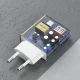 GaN Dudao A30EU 30W USB-A / USB-C įkroviklis, baltas
