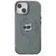Karl Lagerfeld dėklas iPhone 15 telefonui MagSafe Metal Choupette Head, juodas