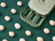 Green Egg Storage Container Drawer for Refrigerator, 18 Eggs