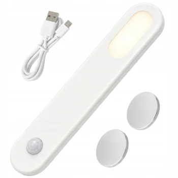 Magnetinis LED šviestuvas su judesio jutikliu ir USB, 1,5W, baltas