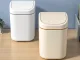 Desktop Trash Can with Swing Lid 2L, Small Mini Garbage Can for Office and Bathroom