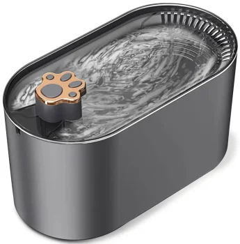 Automatic Dog and Cat Water Fountain Drinker 3L, Gray