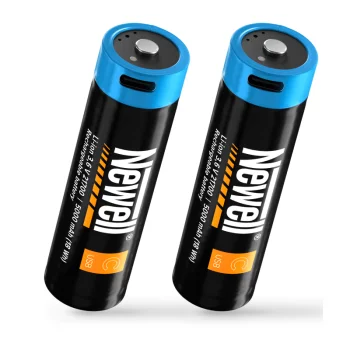 Newell 21700 USB-C Li-ion Rechargeable Batteries, 5000 mAh, 3.6 V, 2 Pack