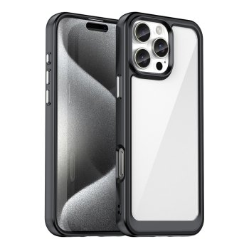 Outer Space Case for iPhone 16 Pro Max with Gel Frame, Black