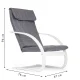 Modernhome supamasis krėslas 140806, pilkas/baltas