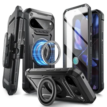 Google Pixel 9 / 9 Pro Supcase UB Pro Mag MagSafe Hard Case Cover, Black