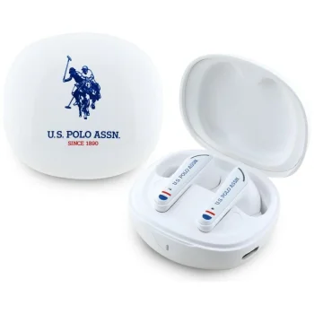 US Polo ASSN. DH Logo TWS Bluetooth ausinės, baltos