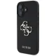 Guess Grained Big 4G Logo dėklas, skirtas iPhone 16, juodas