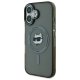 Karl Lagerfeld iPhone 16 Case IML Metal Choupette Head MagSafe, Black