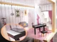Wooden Dollhouse with Furniture and LED Lighting, 78 cm, White
