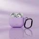 Puro Icon silikoninis dėklas AirPods 4 ausinėms su karabinu, violetinis