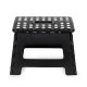 Modernhome Folding Plastic Step Stool, 22 cm, Black